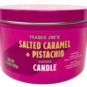 Trader Joes Salted Caramel and Pistachio Brazil Nut Candle 5.7 oz